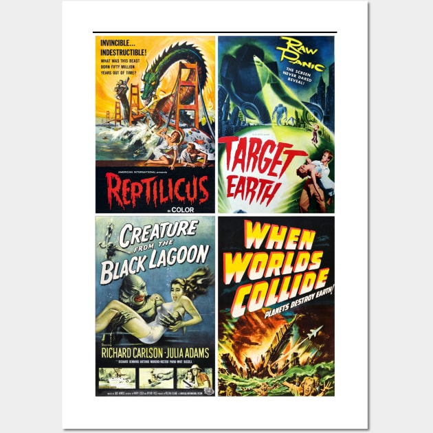 50s Sci-fi Poster Art Wall Art by RockettGraph1cs